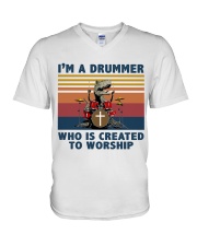 I'm a drummer V-Neck T-Shirt thumbnail