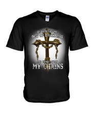Cross chain V-Neck T-Shirt thumbnail