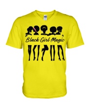 Black girl magic V-Neck T-Shirt tile
