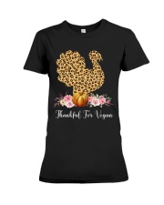 Thankful for vegan Premium Fit Ladies Tee thumbnail