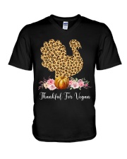 Thankful for vegan V-Neck T-Shirt thumbnail