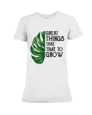 great things take time to grow Premium Fit Ladies Tee tile
