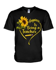 Happiness is being a teacher V-Neck T-Shirt thumbnail