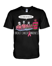 In october we wear pink V-Neck T-Shirt tile