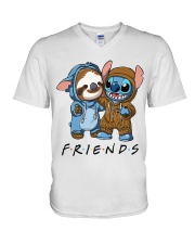 Sloth Friends V-Neck T-Shirt thumbnail