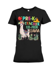 Pre K teacher no prob llama Premium Fit Ladies Tee thumbnail