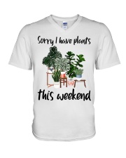 I have plants this weekend V-Neck T-Shirt thumbnail