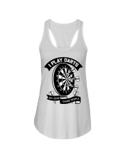 I play darts so i dont choke people Ladies Flowy Tank thumbnail