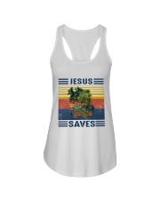 Jesus saves Ladies Flowy Tank thumbnail
