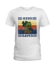 Jesus saves Ladies T-Shirt front