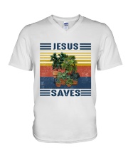 Jesus saves V-Neck T-Shirt thumbnail