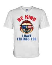 Be kind i have fillings too V-Neck T-Shirt thumbnail
