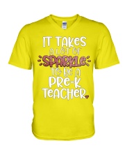 Preschool teacher V-Neck T-Shirt tile
