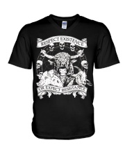 Respect existence V-Neck T-Shirt thumbnail