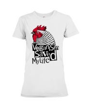 Veganism saved my life Premium Fit Ladies Tee thumbnail