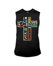 In jesus name i teach Sleeveless Tee tile