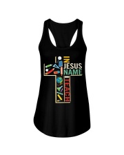 In jesus name i teach Ladies Flowy Tank tile