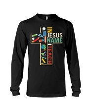 In jesus name i teach Long Sleeve Tee tile