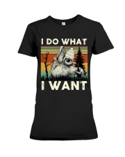 I do what i want Premium Fit Ladies Tee tile
