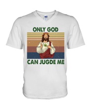 Only god can jugde me V-Neck T-Shirt thumbnail
