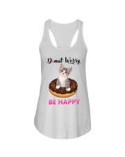 Donut worry be happy Ladies Flowy Tank thumbnail