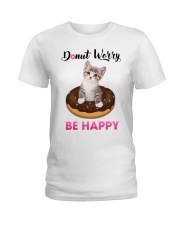 Donut worry be happy Ladies T-Shirt thumbnail
