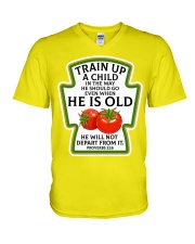 Train up a child V-Neck T-Shirt thumbnail