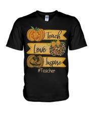 Teach love inspire V-Neck T-Shirt thumbnail