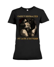 Cats and tattoos Premium Fit Ladies Tee thumbnail