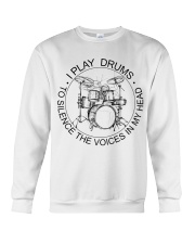 I play drum to silence the voice in my heart Crewneck Sweatshirt thumbnail