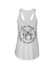 I play drum to silence the voice in my heart Ladies Flowy Tank thumbnail