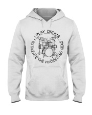 I play drum to silence the voice in my heart Hooded Sweatshirt thumbnail