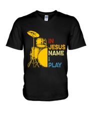 In Jesus name i play V-Neck T-Shirt thumbnail