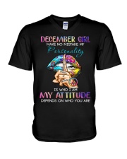 December girl V-Neck T-Shirt thumbnail