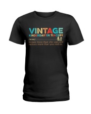 Vintage kindergarten teacher Ladies T-Shirt tile