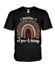 Teacher of pre k things V-Neck T-Shirt thumbnail