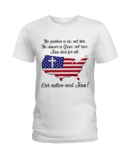 Our nations need Jesus Ladies T-Shirt thumbnail