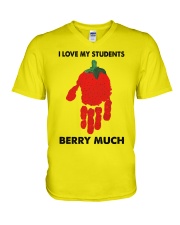 I love my students berry much V-Neck T-Shirt thumbnail