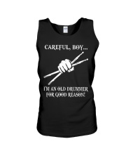 Old drummer Unisex Tank thumbnail