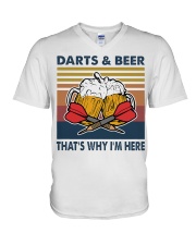 Darts and beer thats why im here V-Neck T-Shirt thumbnail