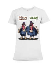 Vegan thankful Premium Fit Ladies Tee thumbnail