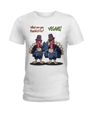 Vegan thankful Ladies T-Shirt front