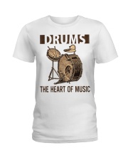 Drums the heart of music Ladies T-Shirt thumbnail