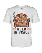 Read in peace V-Neck T-Shirt thumbnail