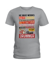 Drums typo Ladies T-Shirt tile