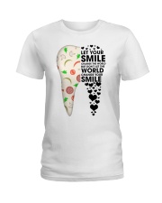 Let your smile change the world Ladies T-Shirt tile