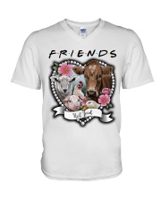 Friends not food V-Neck T-Shirt thumbnail