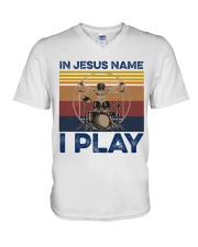 In Jesus name i play V-Neck T-Shirt thumbnail