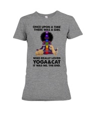 Yoga and cat Premium Fit Ladies Tee thumbnail