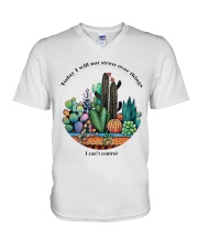 I can't control V-Neck T-Shirt thumbnail